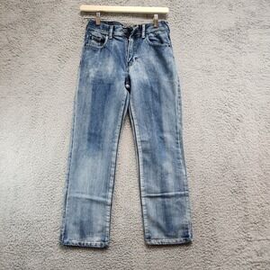 Ring of Fire Jeans Youth 14 Blue Denim Cotton Straight Leg Faded